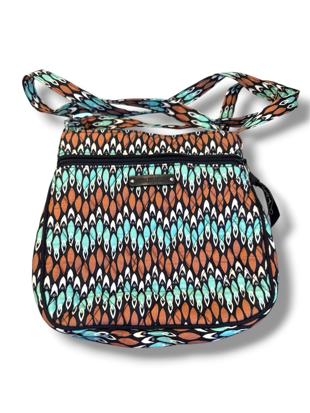 Vera Bradley Boho Style Crossbody Bag in Brown & Aqua